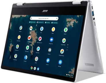Acer Chromebook Spin 314 CP314-1HN-C07F, Sparkly Silver, Celeron N5100, 8GB RAM, 128GB Flash