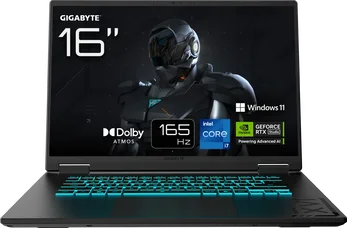 GIGABYTE Gaming A16, Black Steel, Core i7-13620H, 16GB RAM, 1TB SSD, GeForce RTX 5060