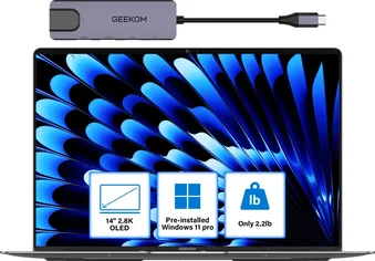 Geekom GeekBook X14 Pro, Titanium Gray, Core Ultra 5 125H, 32GB RAM, 1TB SSD