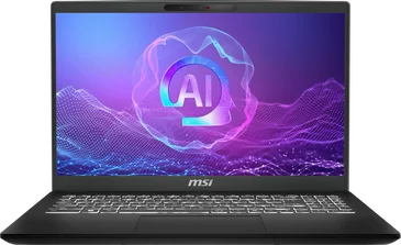MSI Modern 15 H AI C2HMG-265, Black, Core Ultra 7 255H, 16GB RAM, 512GB SSD