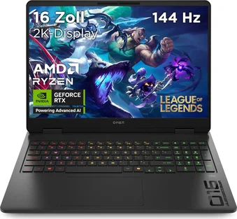 HP OMEN Gaming Laptop 16-ap0188ng, Shadow Black, Ryzen 9 8940HX, 32GB RAM, 1TB SSD, GeForce RTX 5070