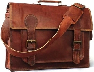 Cuero 18" Vintage Workman leather messenger bag