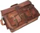 Cuero 18" Vintage leather messenger bag Dark Brown, brown
