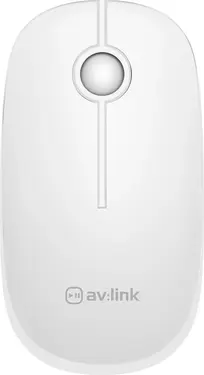 AV:Link 2.4G Ultra-Slim Silent wireless Mouse white, USB