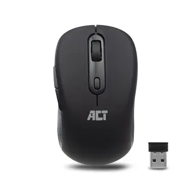 Act wireless Mouse 1600dpi black, USB