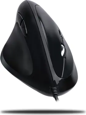 Adesso iMouse E7 vertical Ergonomic Programmable Mouse black, left hander, USB
