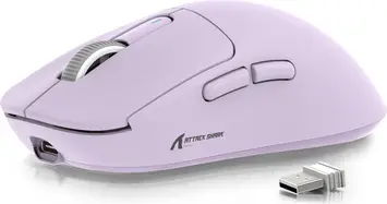 Attack Shark X3 wireless Gaming Mouse lilac, USB/Bluetooth