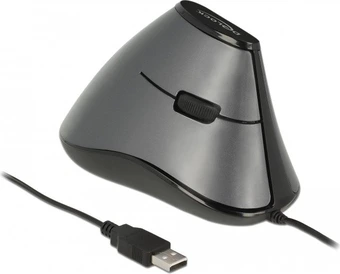 DeLOCK ergonomic vertical optical 5-button mouse, USB
