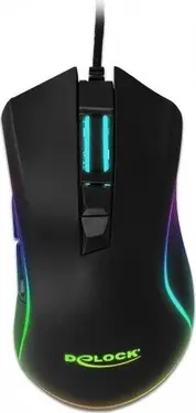 DeLOCK optical 7-button USB Gaming mouse black, RGB, USB