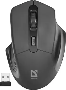 Defender date MB-345 wireless Optical Mouse black, USB