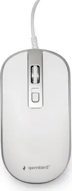 Gembird Optical Mouse 4B-06 white/silver, USB