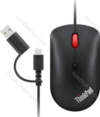 Lenovo ThinkPad USB-C wired Compact Mouse Raven Black, USB