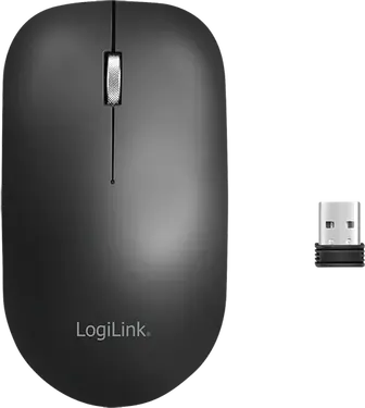 LogiLink Lightweighted wireless travel Mouse black, USB