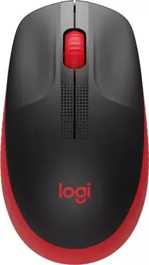 Logitech M190 Full-Size wireless Mouse red, USB