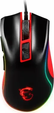 MSI M92 RGB Gaming Mouse, black/red, USB