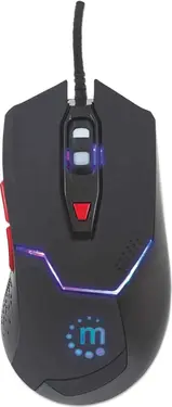 Manhattan Gaming-mouse with LEDs, black/red, USB