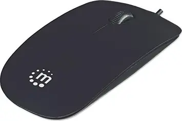 Manhattan Slim Optical Mouse black, USB