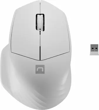 Natec Siskin 2 wireless Silent Mouse white, USB/Bluetooth