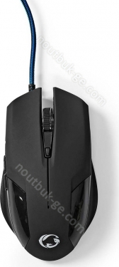 Nedis Gaming Mouse and mousepad set, black, USB