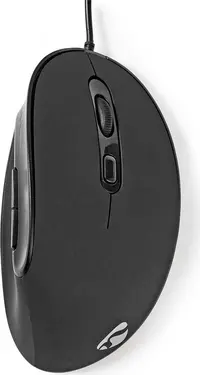 Nedis wired Ergonomic Mouse, black, USB