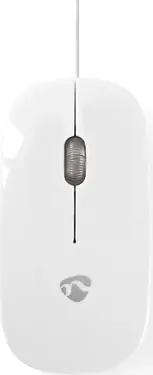 Nedis wired Optical Mouse, white, USB