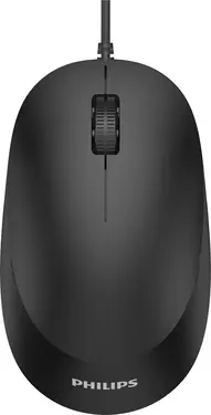 Philips 2000 Series Silent wired Mouse, black, USB