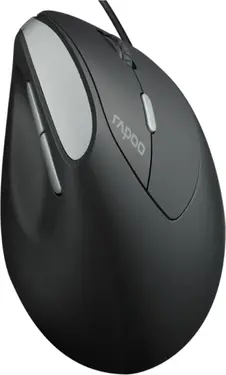 Rapoo EV200 Ergonomic wired Mouse black/silver, USB