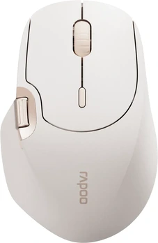 Rapoo MT560 multi mode wireless Mouse, cream white, USB/Bluetooth