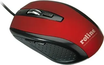 Roline optical mouse red/black, USB