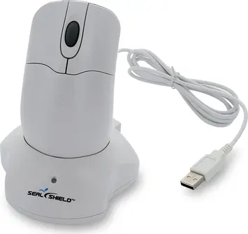 Seal Shield Silver Storm Waterproof wireless Medical Mouse white, AES128 encryption, USB