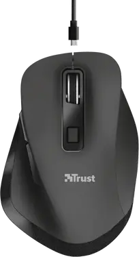 Trust Fyda rechargeable wireless Comfort Mouse black, USB