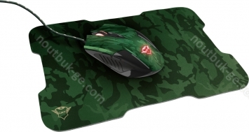 Trust Gaming GXT 781 Rixa Gaming Mouse + mousepad, camo green, USB
