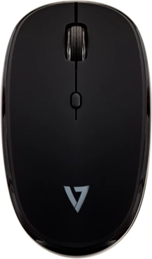V7 Silent Dual Mode mouse with 4 keys black, USB/Bluetooth