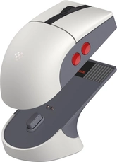 8BitDo Retro R8 Mouse with charging station, N Edition, grey/red, USB/Bluetooth