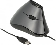 DeLOCK ergonomic vertical optical 5-button mouse, USB