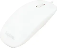 LogiLink Optical flat Mouse white, USB