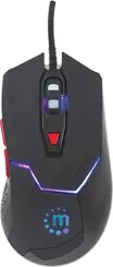 Manhattan Gaming-mouse with LEDs, black/red, USB