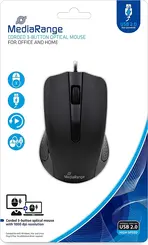 MediaRange 3-button Optical Mouse, black, USB