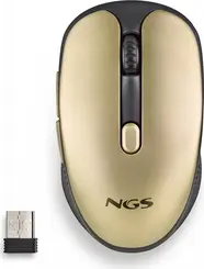 NGS Evo Rust Gold wireless rechargeable Silent Mouse gold/black, USB