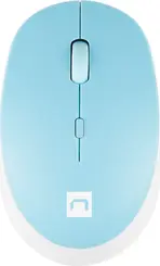 Natec Harrier 2 wireless Mouse white/blue, Bluetooth