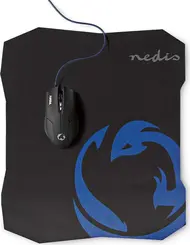 Nedis Yesaqua Gaming Mouse and mousepad kit, black, USB