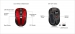 Adesso iMouse S60R wireless Programmable Nano Mouse red, USB