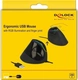 DeLOCK ergonomic USB mouse vertical black, RGB, USB