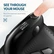 DeLUX Seeker wireless Ergonomic vertical Mouse, black, USB/Bluetooth