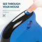 DeLUX Seeker wireless Ergonomic vertical Mouse, blue, USB