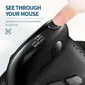 DeLUX Seeker wireless Ergonomic vertical Mouse, black, USB