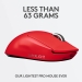Logitech G Pro X superlight wireless Gaming Mouse red, USB