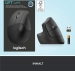 Logitech lift Left vertical Ergonomic Mouse, graphite, left hander, Logi Bolt, USB/Bluetooth