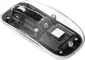 Manhattan transparent rechargeable wireless Mouse, transparent/black, USB