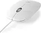 Nedis wired Optical Mouse, white, USB